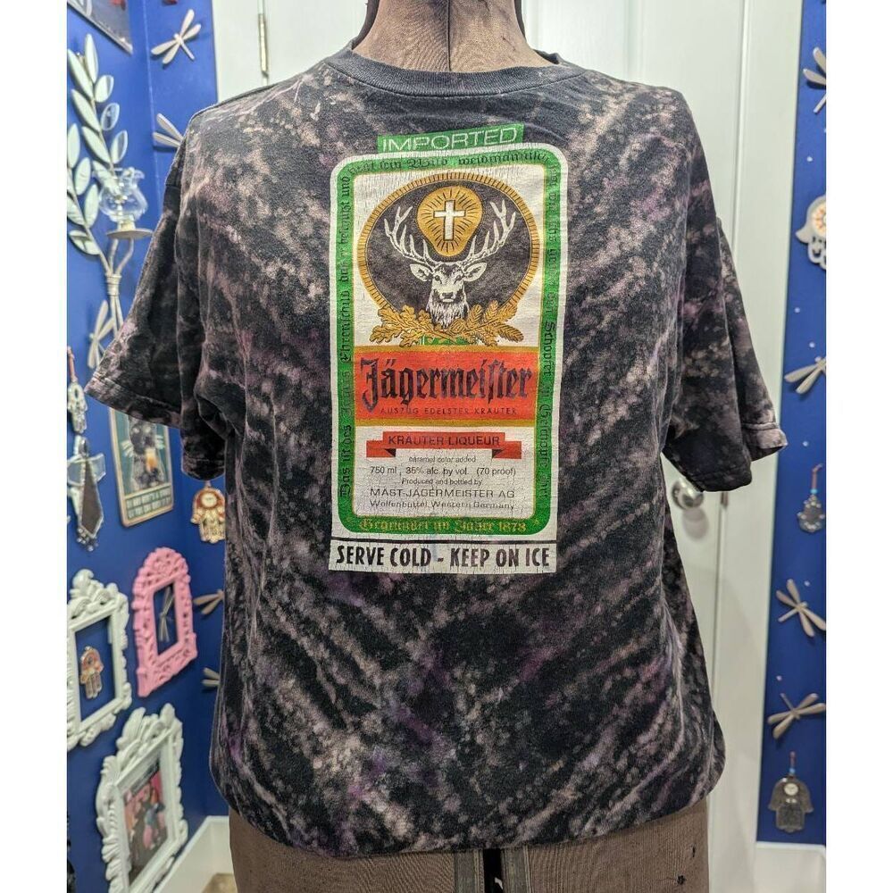 Sz L/XL Jägermeister T-shirt - Tie Dyed OOAK
